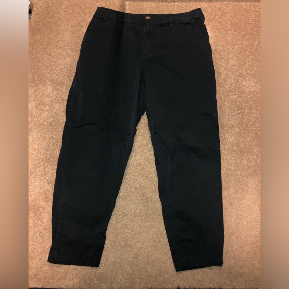 Pact Organic Cotton Twill Midweight Pants. Size Large. Black Color.